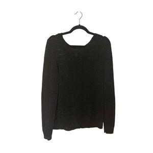 Lane Bryant Womens Plus Size 18/20 Black Knit Pullover Sweater Relaxed‎ Fit